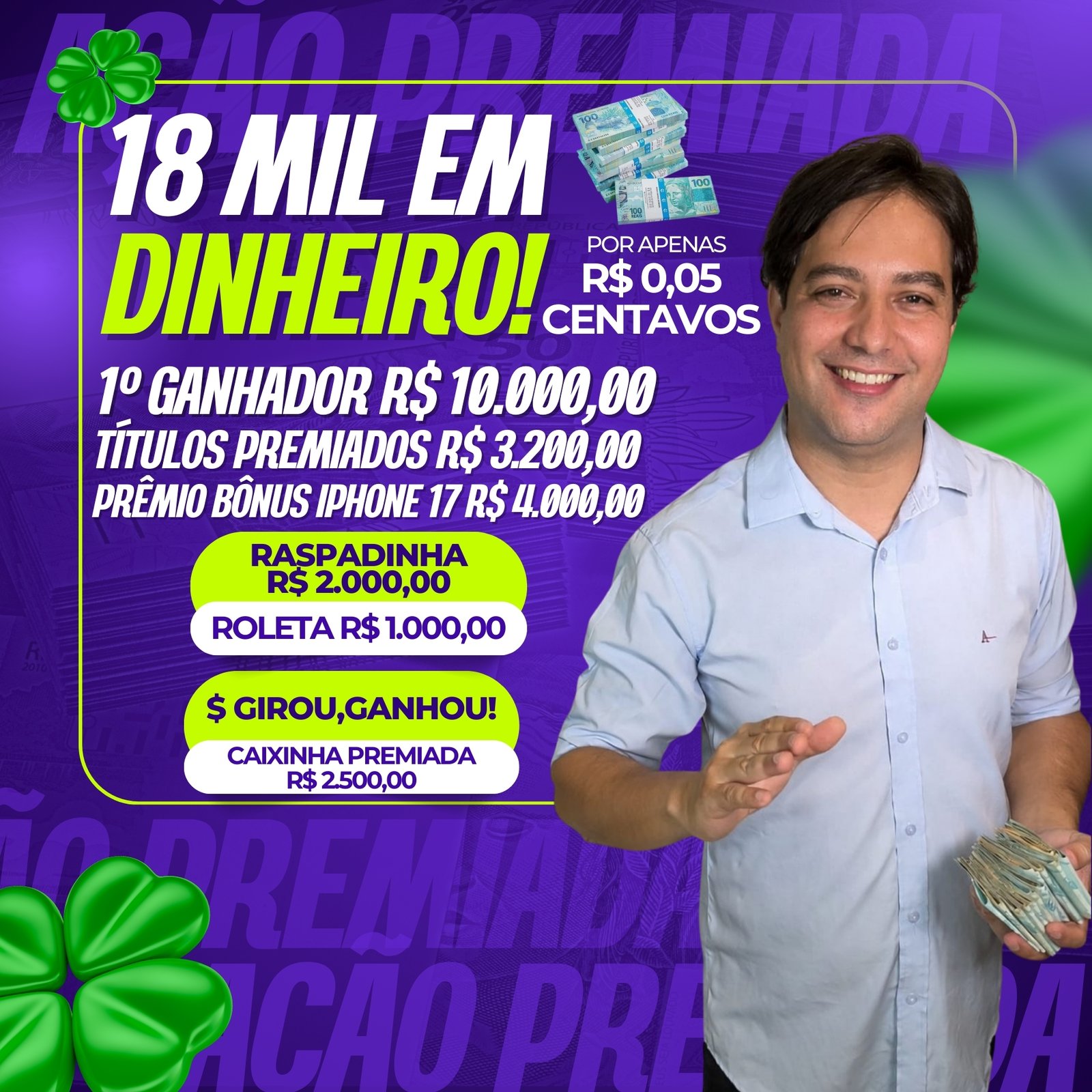 EDIÇÃO 10MIL NO PIX + 8MIL EM COTAS INSTANTÂNEAS